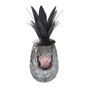 Vintage Pineapple Tealight Textured Glass Candle Holder Hospitality Home Decor